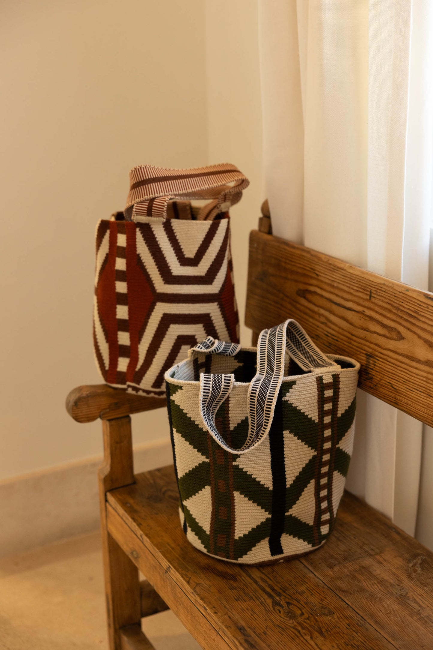 Solenne Verde | Bolso Wayuu Tótem Hecho a Mano en Colombia